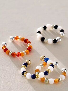 NWT Free People Seaglass Beaded Toe Ring in Amber